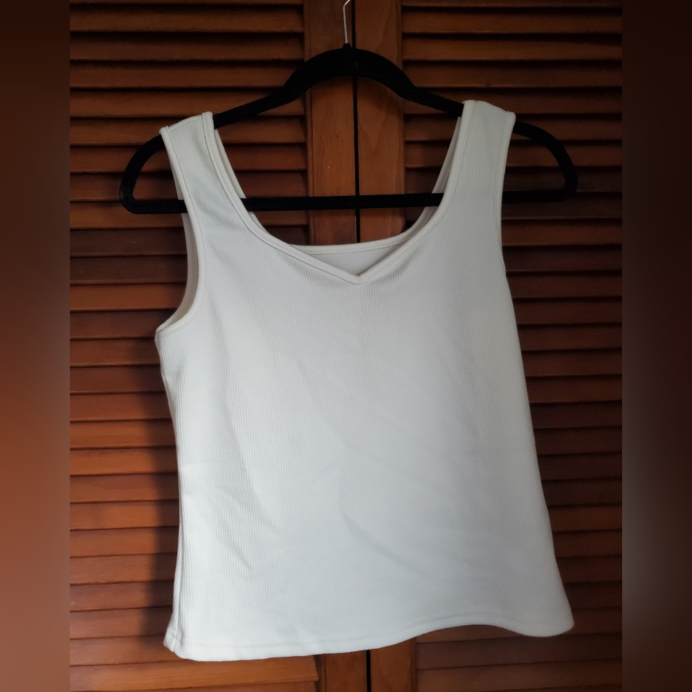Thick white tank top